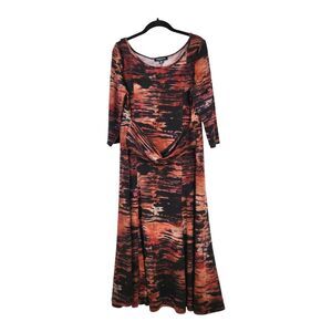 Perceptions New York Dress XL Abstract Artsy Long Rustic Western Boho Prairie